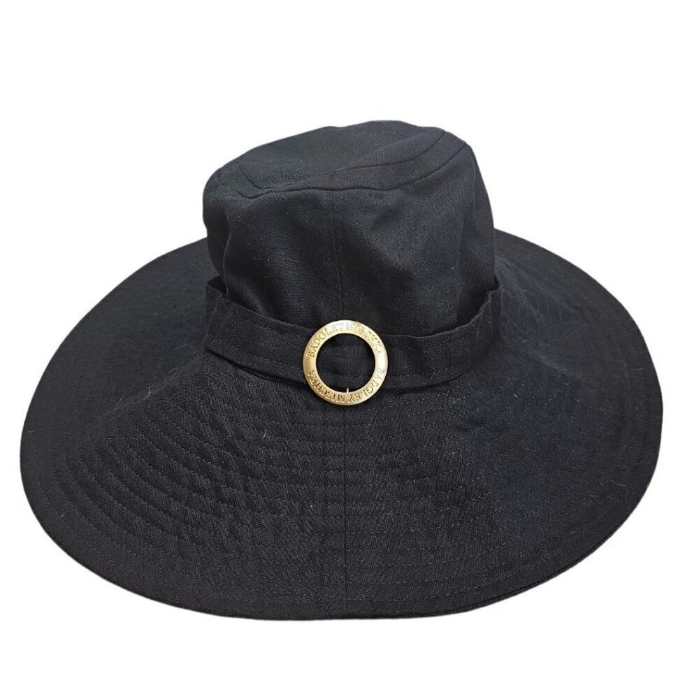 Badgley Mischka Canvas Black Hat